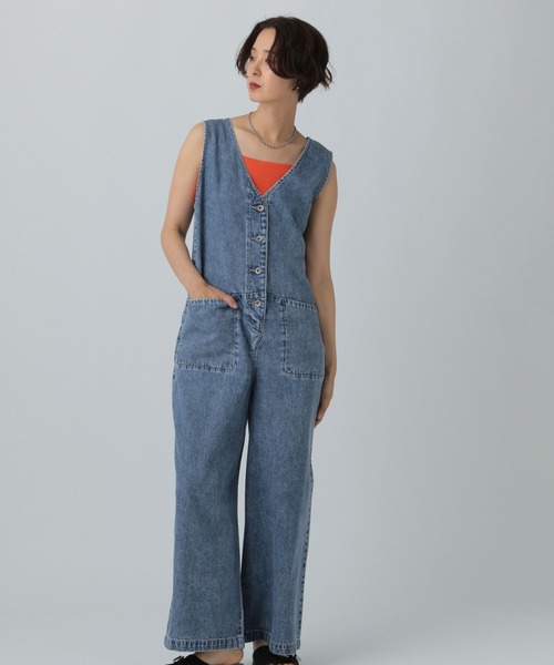 LEPSIM(レプシィム)の「デニムオールインワン 497422(つなぎ/オールインワン・レディース・ブルー/ネイビー・FREE)」の22枚目の写真