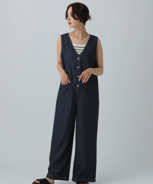 LEPSIM(レプシィム)の「デニムオールインワン 497422(つなぎ/オールインワン・レディース・ブルー/ネイビー・FREE)」の17枚目の写真