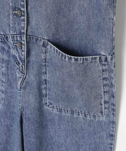 LEPSIM(レプシィム)の「デニムオールインワン 497422(つなぎ/オールインワン・レディース・ブルー/ネイビー・FREE)」の5枚目の写真