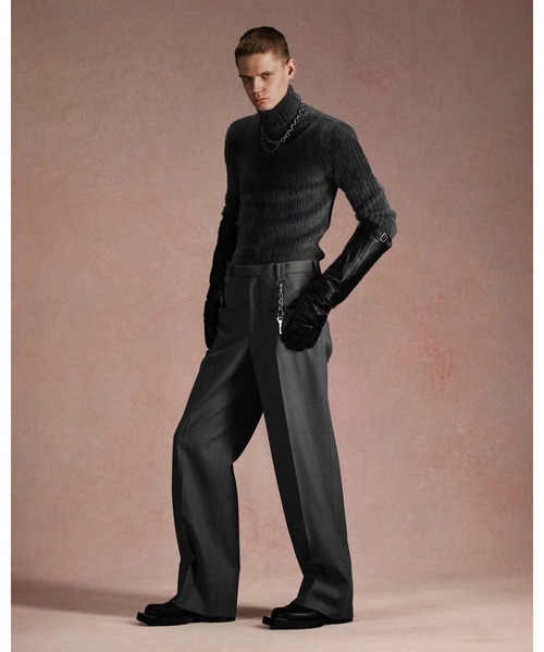 JOHN LAWRENCE SULLIVAN（ジョンローレンスサリバン）の「JOHN LAWRENCE SULLIVAN WOOL BARATHEA WIDE TROUSERS (2B001-0225-07)（スラックス・メンズ・ブラック/ブラウン・44/48/46）」の6枚目の写真