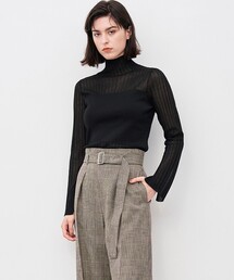 uncrave（アンクレイヴ）の「シアーニット コンビトップス（ニット/セーター）」