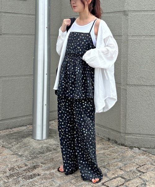 ISOOK（アイスー）の「【ISOOK / アイスー】フラワープリントイージーパンツ / 花柄 セットアップ 柄パンツ イージーパンツ ウエストゴム ハイウエスト ホワイト ブラック 白 黒 ZOZOTOWN限定（その他パンツ・レディース・ブラック/ホワイト・FREE）」の22枚目の写真