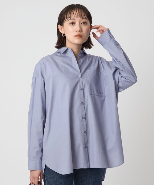 To b. by agnes b.（トゥービーバイアニエスベー）の「＜To b. by agnes b.コラボ＞エンブロイダリー オーバーサイズ シャツ（シャツ/ブラウス・レディース・ライトブルー/その他1・FREE）」の13枚目の写真
