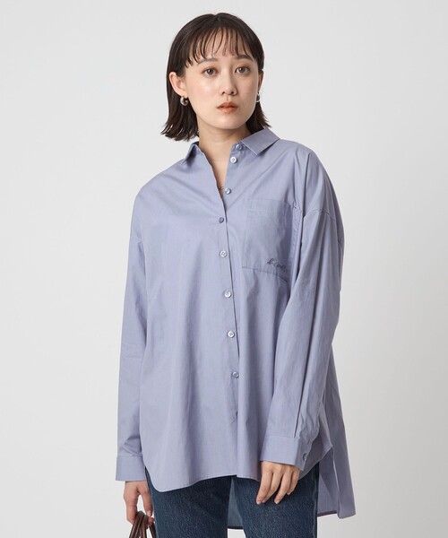 To b. by agnes b.（トゥービーバイアニエスベー）の「＜To b. by agnes b.コラボ＞エンブロイダリー オーバーサイズ シャツ（シャツ/ブラウス・レディース・ライトブルー/その他1・FREE）」の14枚目の写真