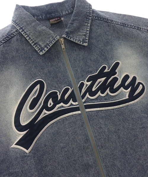 ANAP GｉRL（アナップガール）の「ANAPR+Sダブルジップデニム半袖シャツ【ユニセックス】（シャツ/ブラウス・キッズ・ブルー/ライトブルー・XS/M/S）」の8枚目の写真