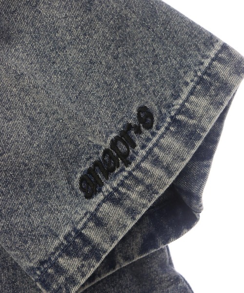 ANAP GｉRL（アナップガール）の「ANAPR+Sダブルジップデニム半袖シャツ【ユニセックス】（シャツ/ブラウス・キッズ・ブルー/ライトブルー・XS/M/S）」の6枚目の写真