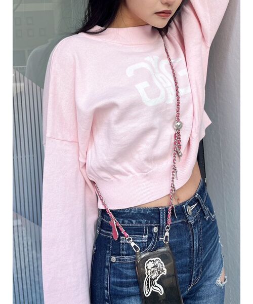 GYDA（ジェイダ）の「GYDA original charmスマホショルダー（スマホケース/カバー・レディース・ブラック/ピンク/オフホワイト/パープル・FREE）」の4枚目の写真