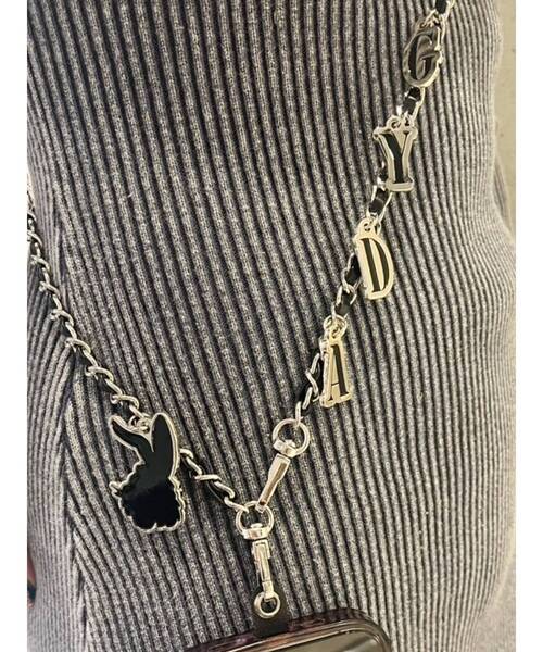 GYDA（ジェイダ）の「GYDA original charmスマホショルダー（スマホケース/カバー・レディース・ブラック/ピンク/オフホワイト/パープル・FREE）」の19枚目の写真