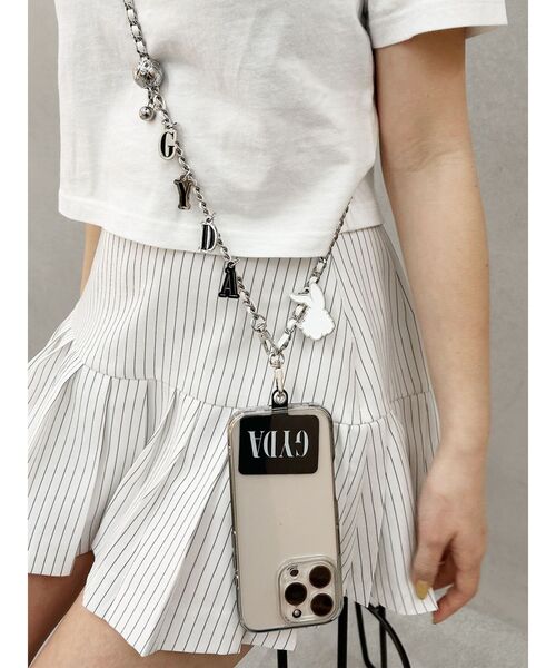 GYDA（ジェイダ）の「GYDA original charmスマホショルダー（スマホケース/カバー・レディース・ブラック/ピンク/オフホワイト/パープル・FREE）」の22枚目の写真