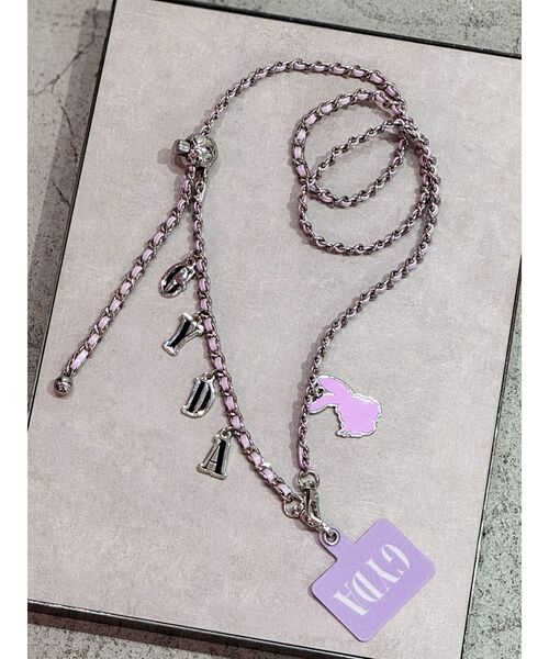 GYDA（ジェイダ）の「GYDA original charmスマホショルダー（スマホケース/カバー・レディース・ブラック/ピンク/オフホワイト/パープル・FREE）」の11枚目の写真