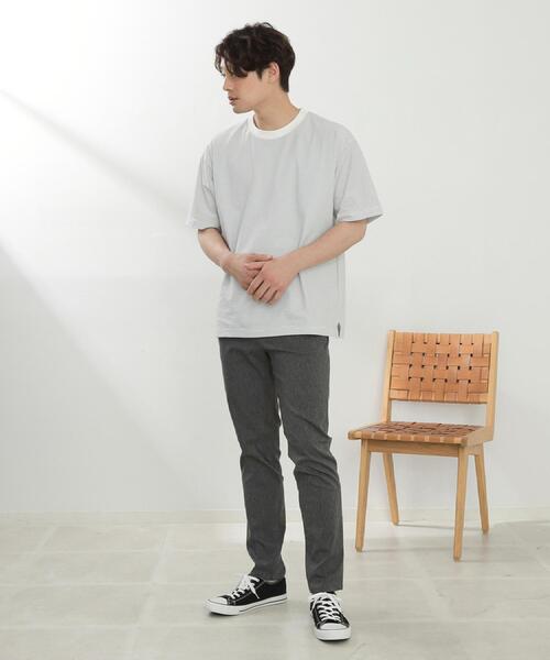 THE SHOP TK （ザ ショップ ティーケー ）の「パーフェクテックボーダー半袖Tシャツ 【吸水速乾／洗濯機OK】（Tシャツ/カットソー・メンズ・ホワイト系5/ブラック系2・02/03/04）」の6枚目の写真