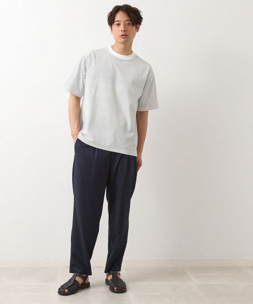 THE SHOP TK （ザ ショップ ティーケー ）の「パーフェクテックボーダー半袖Tシャツ 【吸水速乾／洗濯機OK】（Tシャツ/カットソー・メンズ・ホワイト系5/ブラック系2・02/03/04）」の10枚目の写真