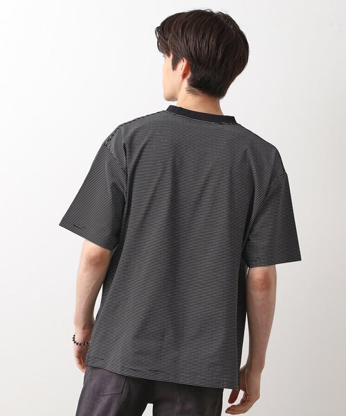 THE SHOP TK （ザ ショップ ティーケー ）の「パーフェクテックボーダー半袖Tシャツ 【吸水速乾／洗濯機OK】（Tシャツ/カットソー・メンズ・ホワイト系5/ブラック系2・02/03/04）」の14枚目の写真
