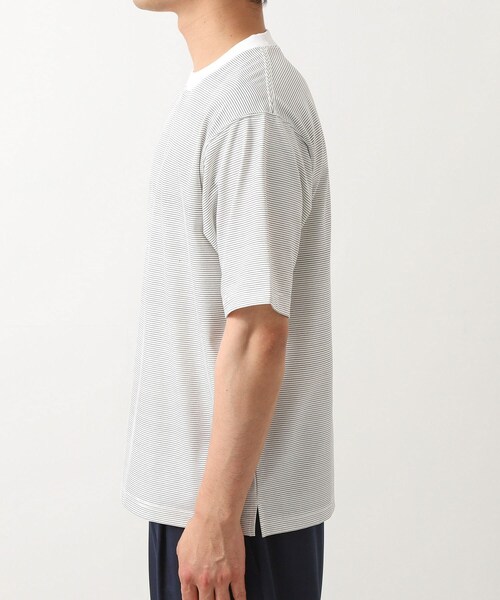THE SHOP TK （ザ ショップ ティーケー ）の「パーフェクテックボーダー半袖Tシャツ 【吸水速乾／洗濯機OK】（Tシャツ/カットソー・メンズ・ホワイト系5/ブラック系2・02/03/04）」の18枚目の写真