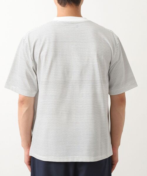 THE SHOP TK （ザ ショップ ティーケー ）の「パーフェクテックボーダー半袖Tシャツ 【吸水速乾／洗濯機OK】（Tシャツ/カットソー・メンズ・ホワイト系5/ブラック系2・02/03/04）」の19枚目の写真