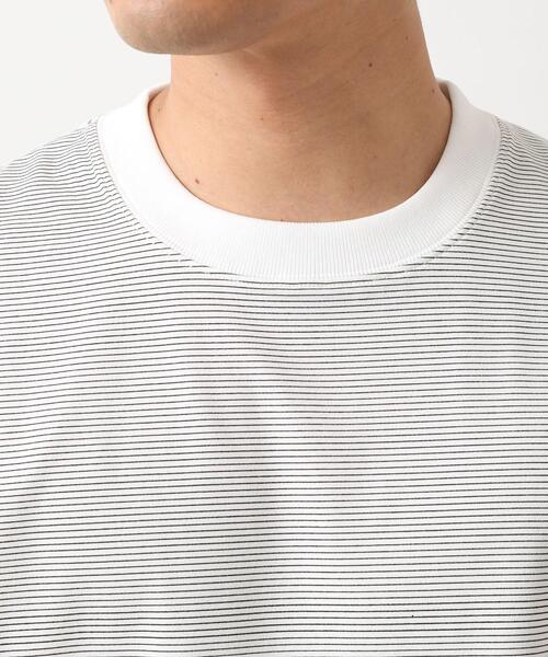 THE SHOP TK （ザ ショップ ティーケー ）の「パーフェクテックボーダー半袖Tシャツ 【吸水速乾／洗濯機OK】（Tシャツ/カットソー・メンズ・ホワイト系5/ブラック系2・02/03/04）」の20枚目の写真
