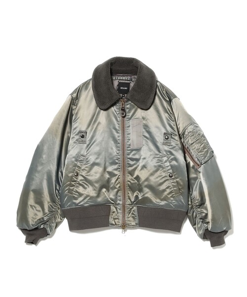 BEAMS（ビームス）の「ワイドショートフィット B-15タイプ フライトジャケット（ブルゾン・メンズ・ネイビー/グリーン系その他・XL/L/M/S）」の12枚目の写真