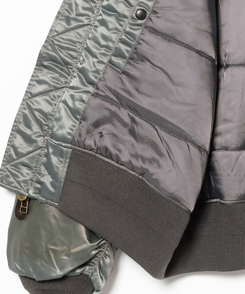 BEAMS（ビームス）の「ワイドショートフィット B-15タイプ フライトジャケット（ブルゾン・メンズ・ネイビー/グリーン系その他・XL/L/M/S）」の17枚目の写真