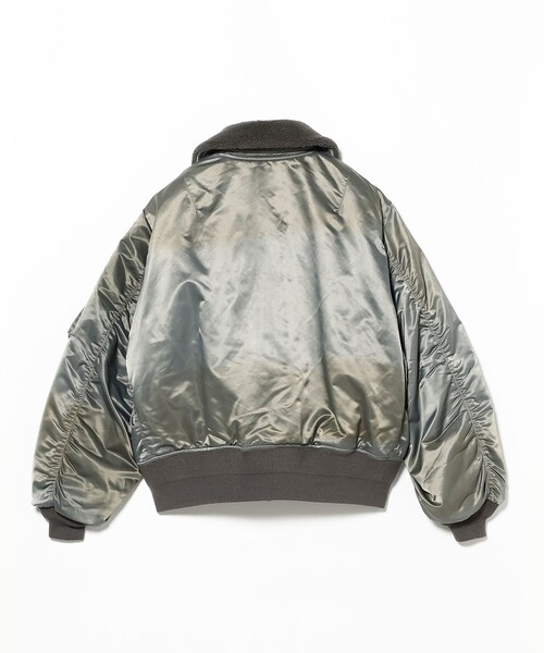 BEAMS（ビームス）の「ワイドショートフィット B-15タイプ フライトジャケット（ブルゾン・メンズ・ネイビー/グリーン系その他・XL/L/M/S）」の18枚目の写真