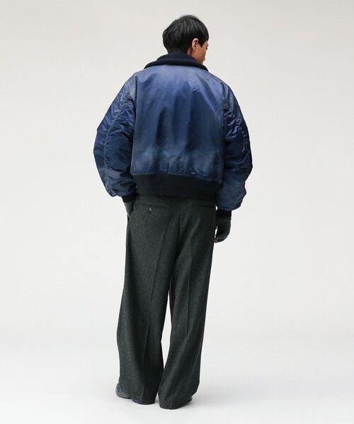 BEAMS（ビームス）の「ワイドショートフィット B-15タイプ フライトジャケット（ブルゾン・メンズ・ネイビー/グリーン系その他・XL/L/M/S）」の5枚目の写真