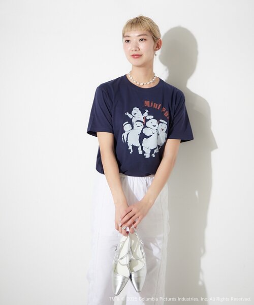 BIRTHDAY BAR（バースデイバー）の「【GHOSTBUSTERS ゴーストバスターズ】コットンTシャツ　ネイビー（Tシャツ/カットソー・レディース・ネイビー・0）」の4枚目の写真