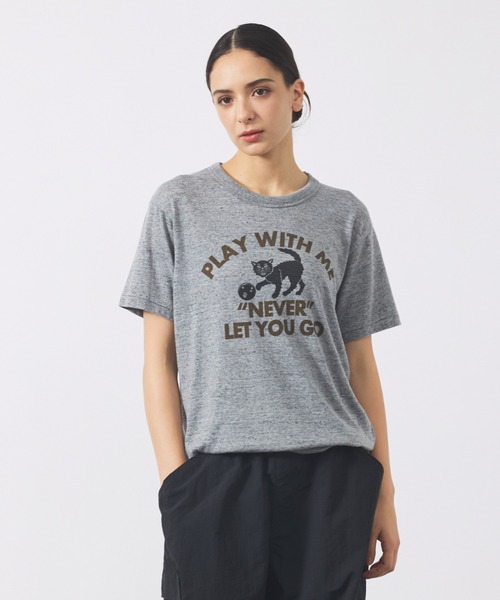 NOMINE(ノミネ)の「【RUSSELL ATHLETIC/ラッセル アスレチック】 NOMINE×RUSSELL別注 猫 キャット Tシャツ(Tシャツ/カットソー・メンズ・グレー系その他/ホワイト系その他2/グレー系その他2/ホワイト系その他・フリー)」の7枚目の写真