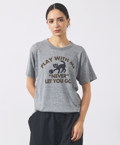 NOMINE(ノミネ)の「【RUSSELL ATHLETIC/ラッセル アスレチック】 NOMINE×RUSSELL別注 猫 キャット Tシャツ(Tシャツ/カットソー・メンズ・グレー系その他/ホワイト系その他2/グレー系その他2/ホワイト系その他・フリー)」の8枚目の写真