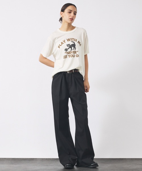 NOMINE(ノミネ)の「【RUSSELL ATHLETIC/ラッセル アスレチック】 NOMINE×RUSSELL別注 猫 キャット Tシャツ(Tシャツ/カットソー・メンズ・グレー系その他/ホワイト系その他2/グレー系その他2/ホワイト系その他・フリー)」の9枚目の写真