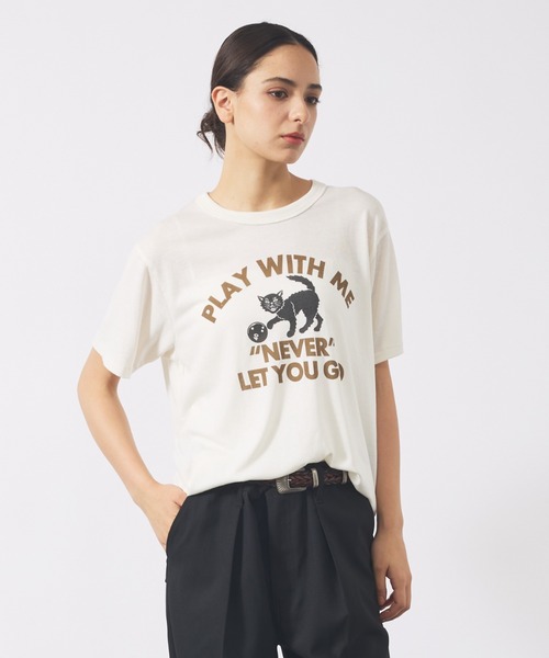 NOMINE(ノミネ)の「【RUSSELL ATHLETIC/ラッセル アスレチック】 NOMINE×RUSSELL別注 猫 キャット Tシャツ(Tシャツ/カットソー・メンズ・グレー系その他/ホワイト系その他2/グレー系その他2/ホワイト系その他・フリー)」の11枚目の写真