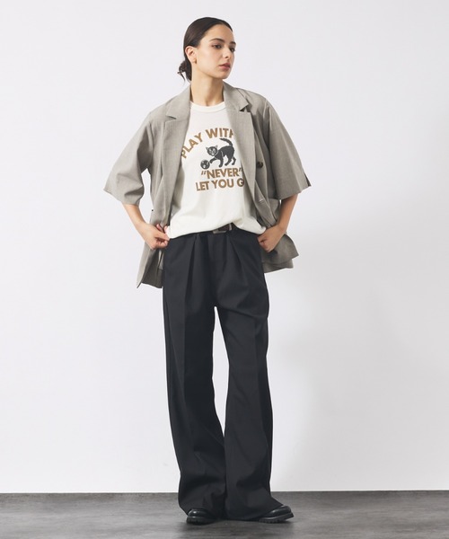 NOMINE(ノミネ)の「【RUSSELL ATHLETIC/ラッセル アスレチック】 NOMINE×RUSSELL別注 猫 キャット Tシャツ(Tシャツ/カットソー・メンズ・グレー系その他/ホワイト系その他2/グレー系その他2/ホワイト系その他・フリー)」の12枚目の写真