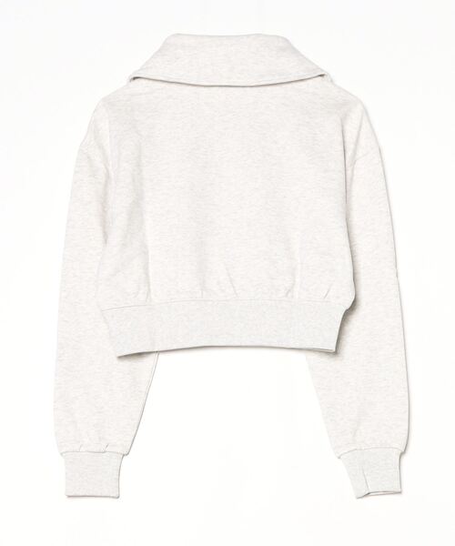 NERDY(ノルディ)の「フリースクロップドハーフジップアップスウェットシャツ(スウェット・レディース・ブラック/ベージュ・SS/M/S)」の21枚目の写真