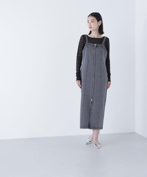 NATURAL BEAUTY BASIC（ナチュラルビューティーベーシック）の「◇ストレッチレーストップス（Tシャツ/カットソー・レディース・オフホワイト/ブラック/マジェンタ・FREE）」の5枚目の写真