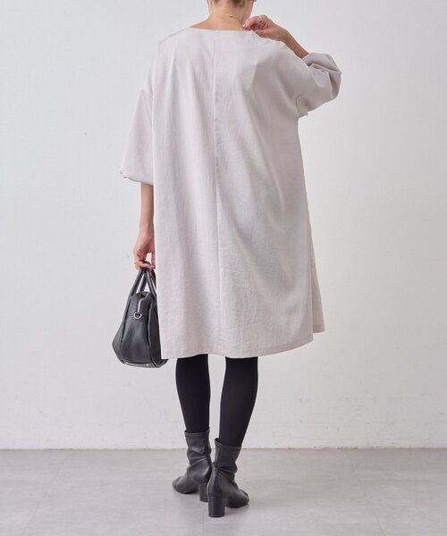 BEARDSLEY（ビアズリー）の「パイピングテントワンピース（ワンピース・レディース・ブラック/ベージュ・FREE）」の22枚目の写真