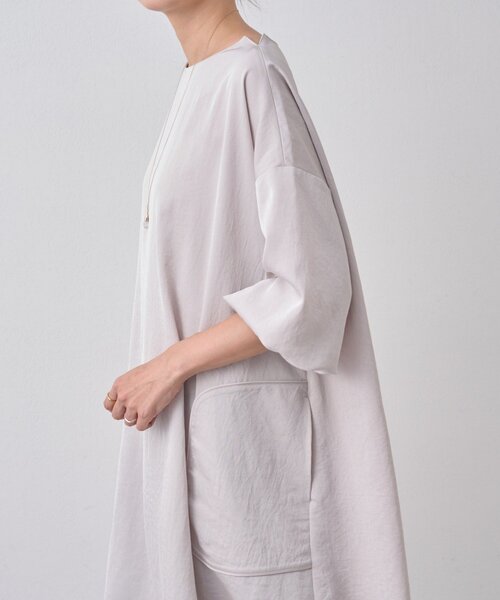 BEARDSLEY（ビアズリー）の「パイピングテントワンピース（ワンピース・レディース・ブラック/ベージュ・FREE）」の19枚目の写真