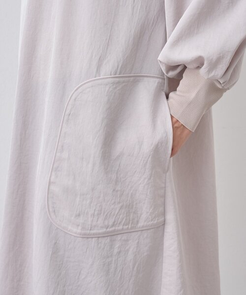 BEARDSLEY ビアズリー リネン バイカラー 前後 テント ワンピース 製品染めリネンテントワンピース （ミニ丈・ひざ丈ワンピース