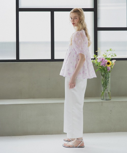 MERAKI（メラキ）の「ニュアンスカラーブラウス（シャツ/ブラウス・レディース・グリーン/パープル/オレンジ・FREE）」の6枚目の写真