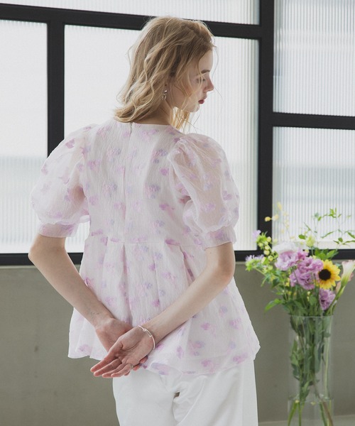 MERAKI（メラキ）の「ニュアンスカラーブラウス（シャツ/ブラウス・レディース・グリーン/パープル/オレンジ・FREE）」の8枚目の写真