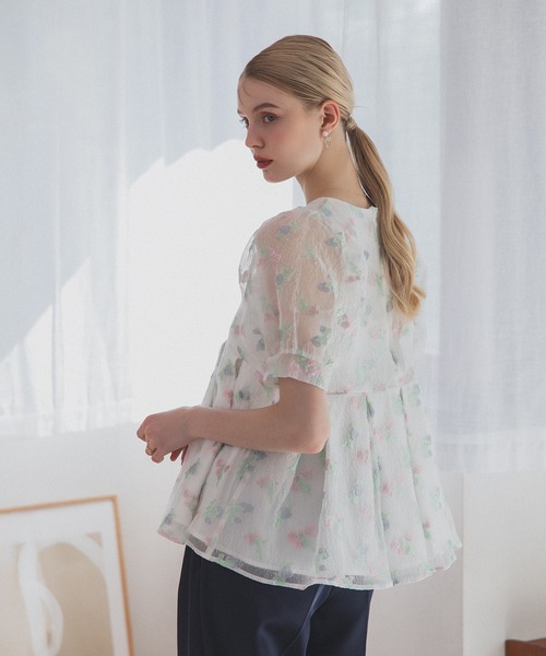 MERAKI（メラキ）の「ニュアンスカラーブラウス（シャツ/ブラウス・レディース・グリーン/パープル/オレンジ・FREE）」の11枚目の写真