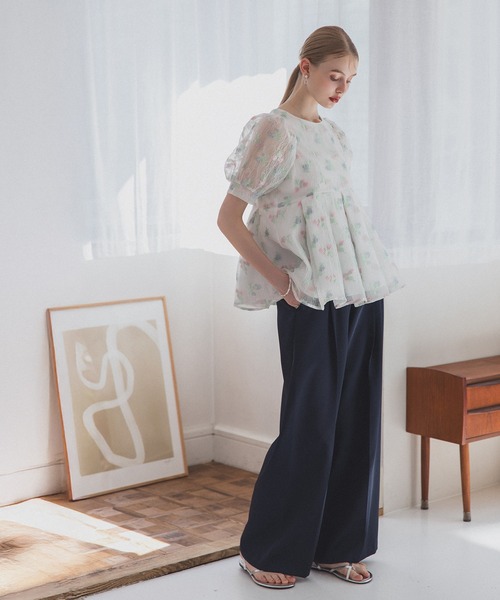 MERAKI（メラキ）の「ニュアンスカラーブラウス（シャツ/ブラウス・レディース・グリーン/パープル/オレンジ・FREE）」の12枚目の写真