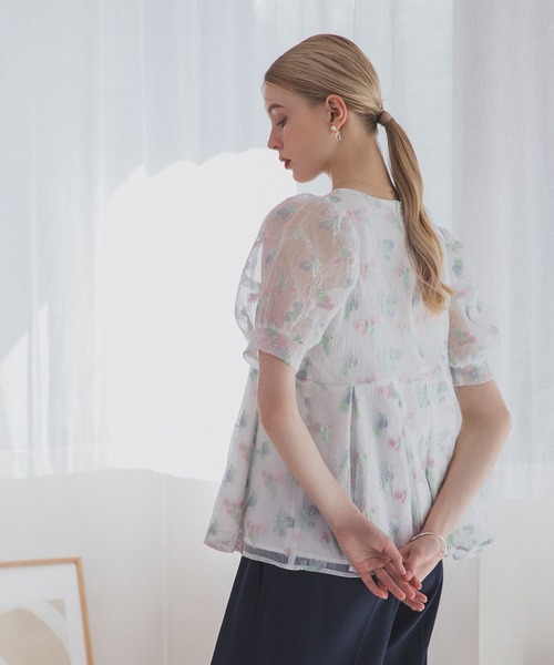 MERAKI（メラキ）の「ニュアンスカラーブラウス（シャツ/ブラウス・レディース・グリーン/パープル/オレンジ・FREE）」の15枚目の写真