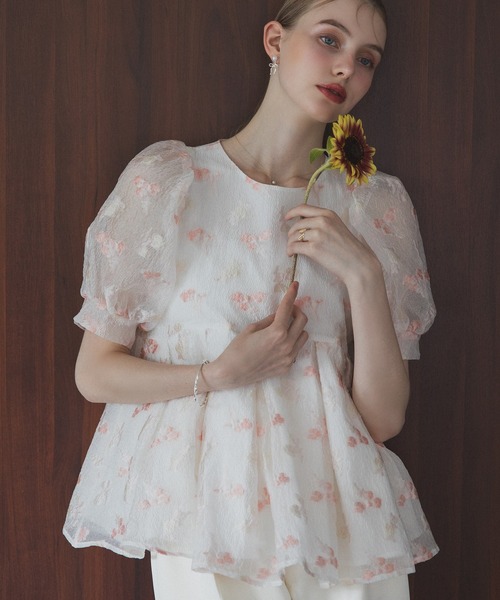 MERAKI（メラキ）の「ニュアンスカラーブラウス（シャツ/ブラウス・レディース・グリーン/パープル/オレンジ・FREE）」の16枚目の写真