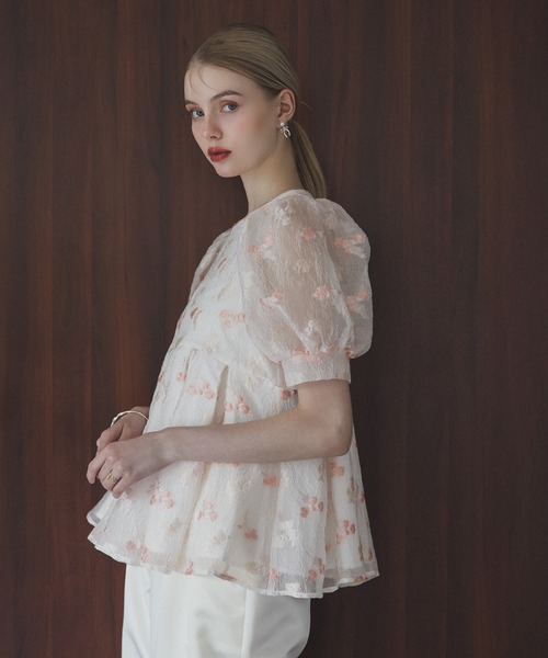 MERAKI（メラキ）の「ニュアンスカラーブラウス（シャツ/ブラウス・レディース・グリーン/パープル/オレンジ・FREE）」の19枚目の写真