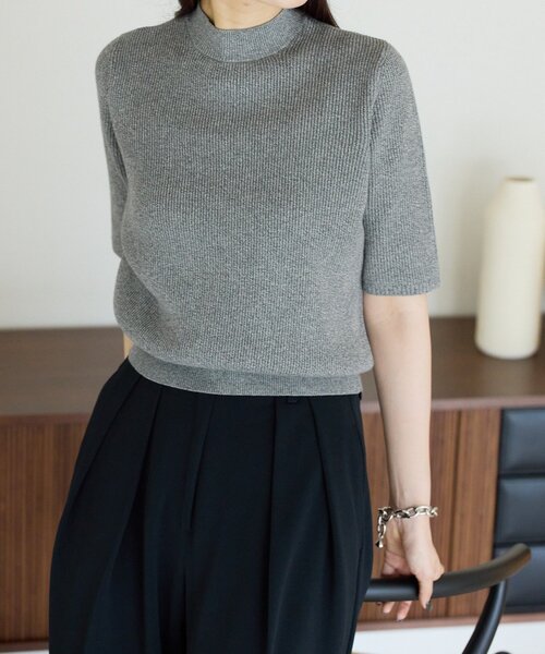 gemeil(ジェムイル)の「ハイネックリブニット(LA-317)(ニット/セーター・レディース・ホワイト/ベージュ/グレー/ブラック・MEDIUM/SMALL)」の10枚目の写真