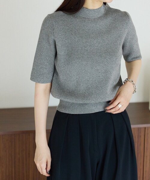 gemeil(ジェムイル)の「ハイネックリブニット(LA-317)(ニット/セーター・レディース・ホワイト/ベージュ/グレー/ブラック・MEDIUM/SMALL)」の12枚目の写真