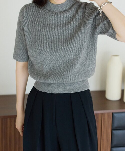 gemeil(ジェムイル)の「ハイネックリブニット(LA-317)(ニット/セーター・レディース・ホワイト/ベージュ/グレー/ブラック・MEDIUM/SMALL)」の13枚目の写真