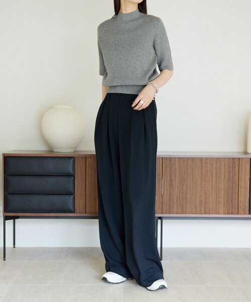 gemeil(ジェムイル)の「ハイネックリブニット(LA-317)(ニット/セーター・レディース・ホワイト/ベージュ/グレー/ブラック・MEDIUM/SMALL)」の15枚目の写真