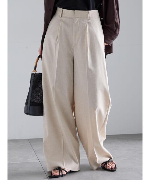 Te chichi（テチチ）の「リネンブレンドワイドパンツ（その他パンツ・レディース・ベージュ/ネイビー・F）」の2枚目の写真