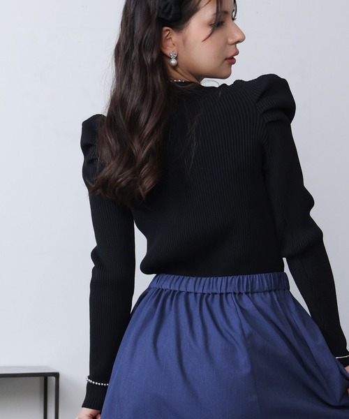 PICCIN PERLA(ピッチンペルラ)の「クリオネニット(ニット/セーター・レディース・オフホワイト/ブラック・M)」の12枚目の写真