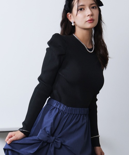 PICCIN PERLA(ピッチンペルラ)の「クリオネニット(ニット/セーター・レディース・オフホワイト/ブラック・M)」の13枚目の写真