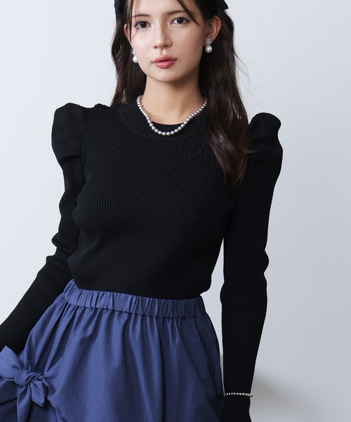 PICCIN PERLA(ピッチンペルラ)の「クリオネニット(ニット/セーター・レディース・オフホワイト/ブラック・M)」の10枚目の写真